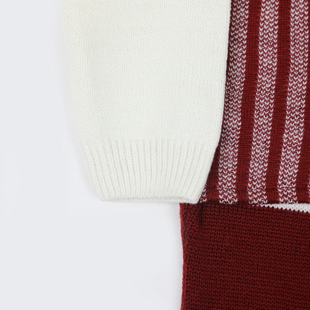 Newborn Boys Full Sleeves Romper Suit - Maroon, Newborn Boys Rompers, Chase Value, Chase Value