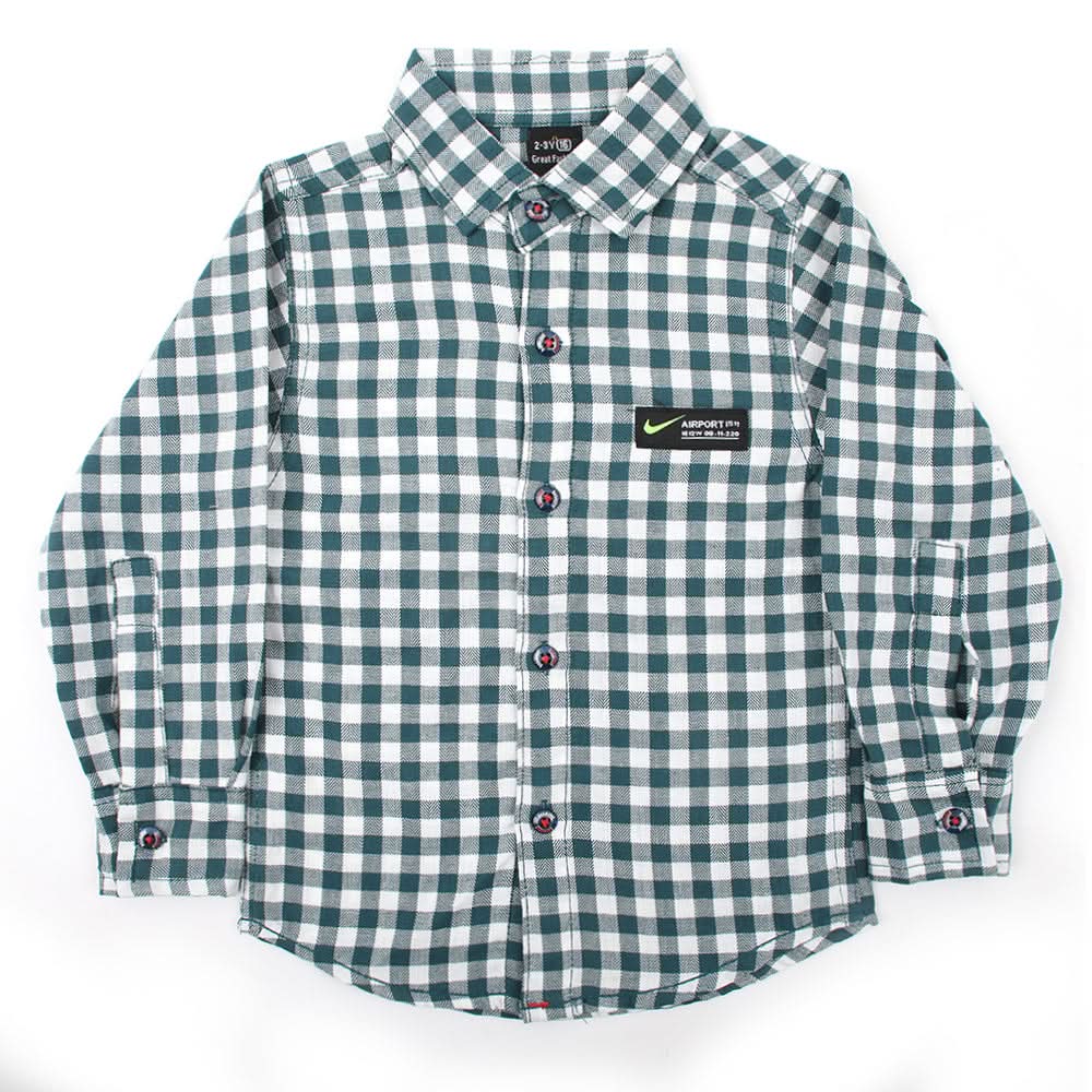 Boys Full Sleeves Shirt - Green, Boys Shirts, Chase Value, Chase Value