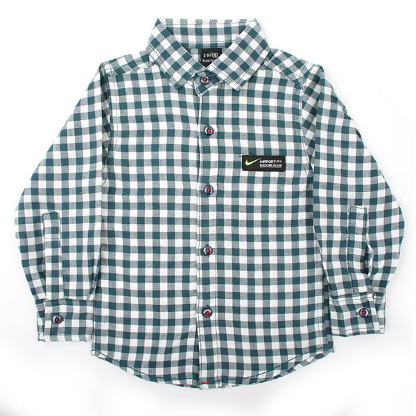 Boys Full Sleeves Shirt - Green