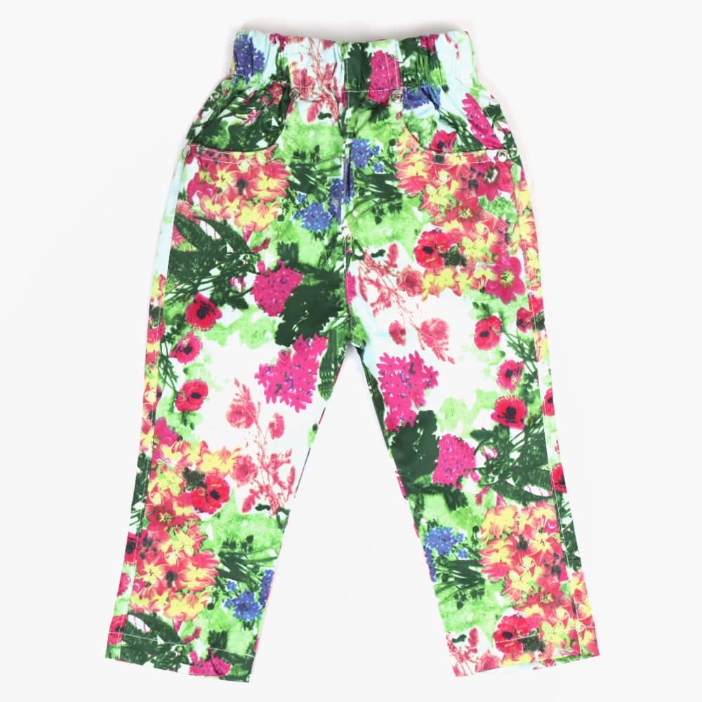 Girls Printed Pant - Multi Color, Girls Pants & Capri, Chase Value, Chase Value
