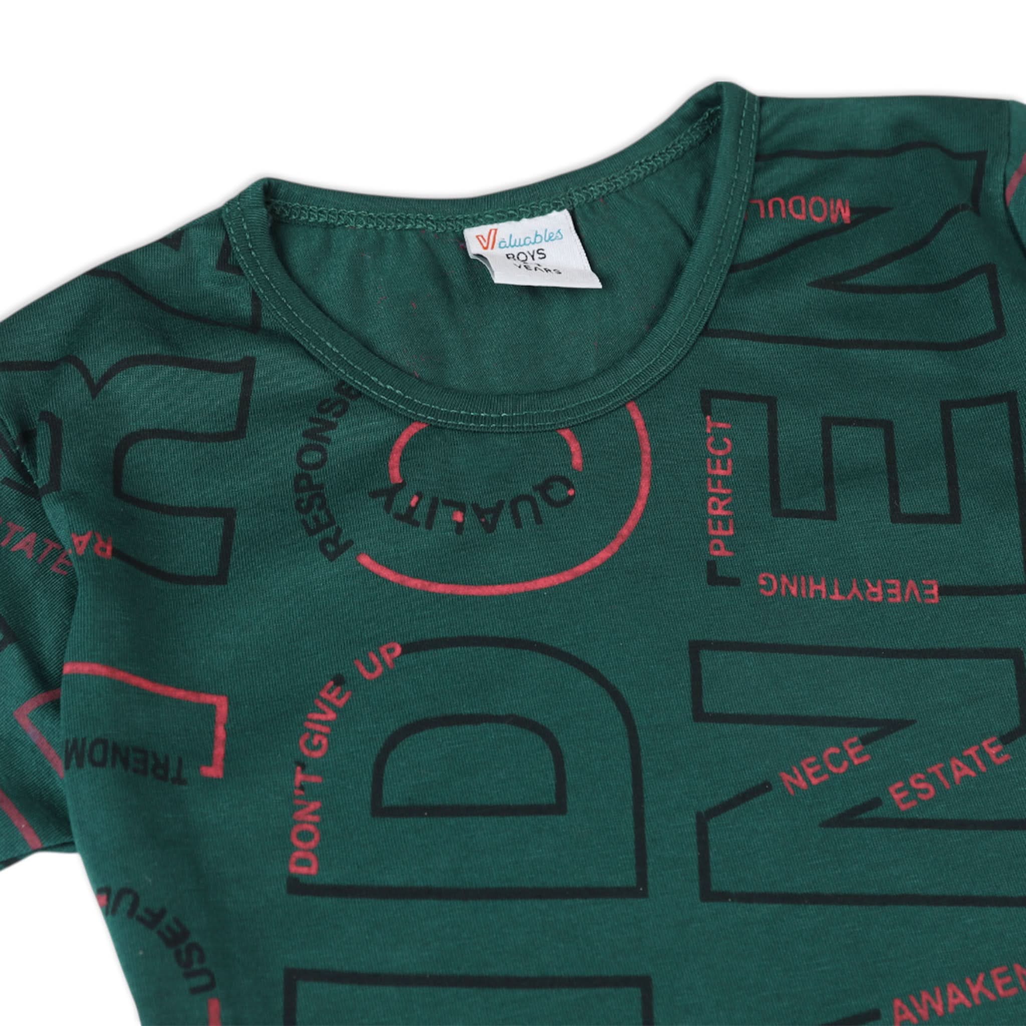 Boys Half Sleeves Suit - Dark Green, Boys Sets & Suits, Chase Value, Chase Value