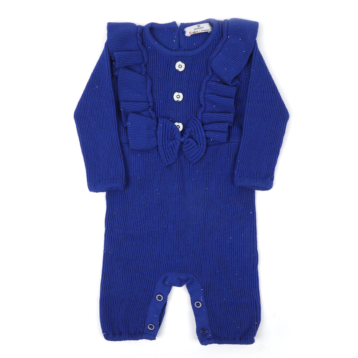 Newborn Girls Full Sleeves Rompers - Royal Blue, Newborn Girls Rompers, Chase Value, Chase Value