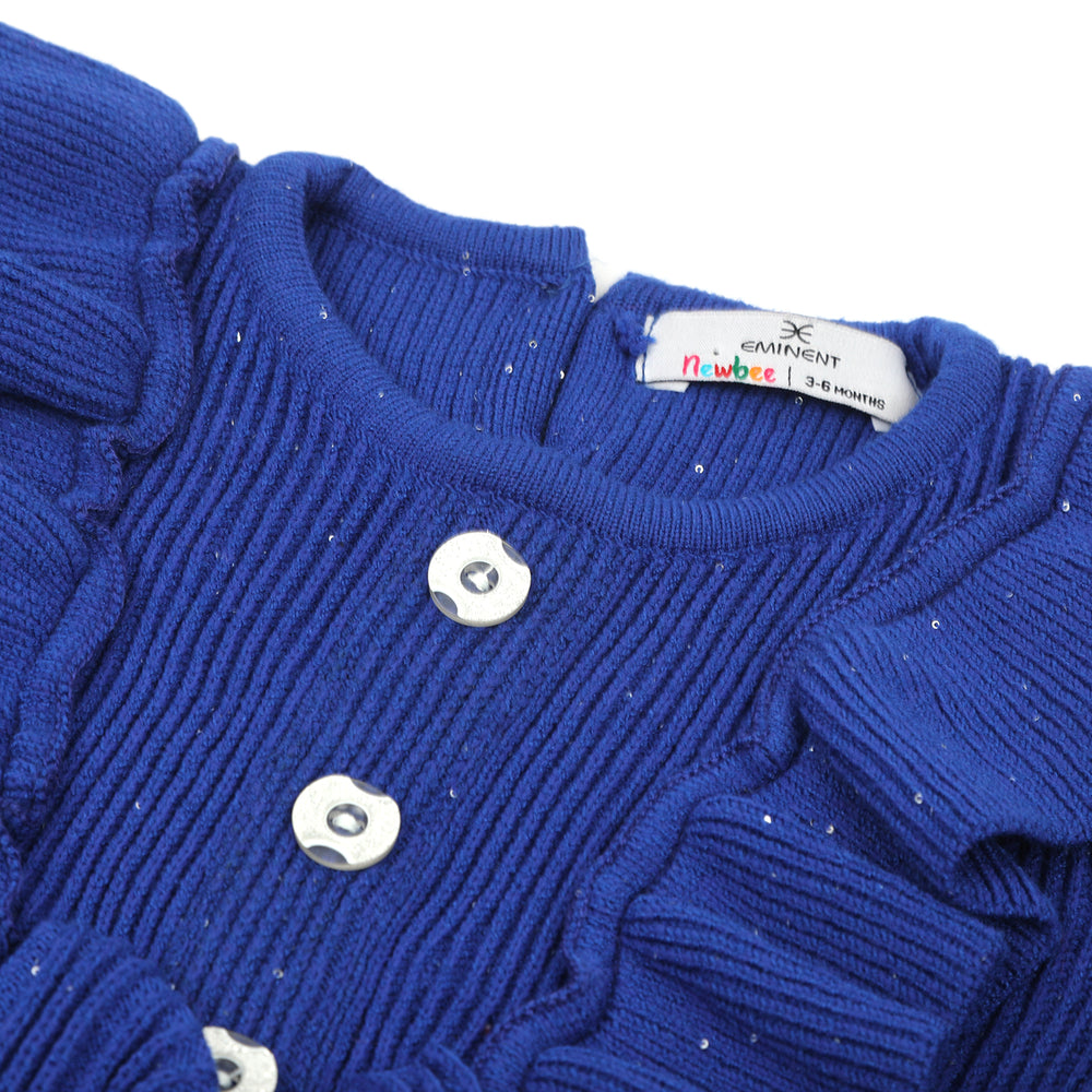 Newborn Girls Full Sleeves Rompers - Royal Blue, Newborn Girls Rompers, Chase Value, Chase Value