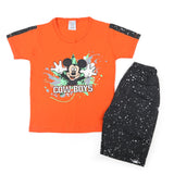Boys Half Sleeves Short Suit - Orange, Boys Sets & Suits, Chase Value, Chase Value