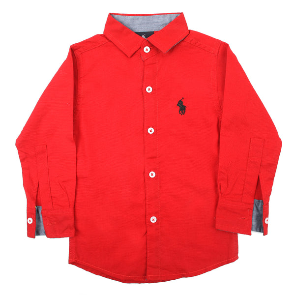 Boys Full Sleeves Shirt - Red