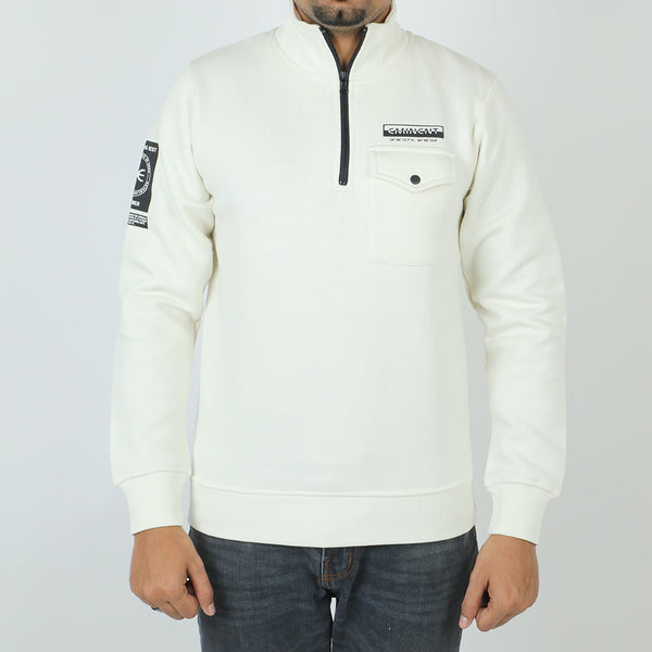 Eminent Men's Half Zip Jacket - Off White, Men's Jackets & Hoodies, Eminent, Chase Value