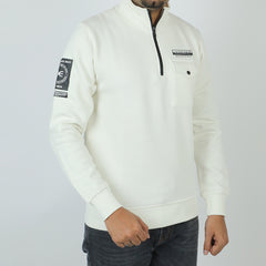 Eminent Men's Half Zip Jacket - Off White, Men's Jackets & Hoodies, Eminent, Chase Value