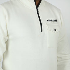 Eminent Men's Half Zip Jacket - Off White, Men's Jackets & Hoodies, Eminent, Chase Value