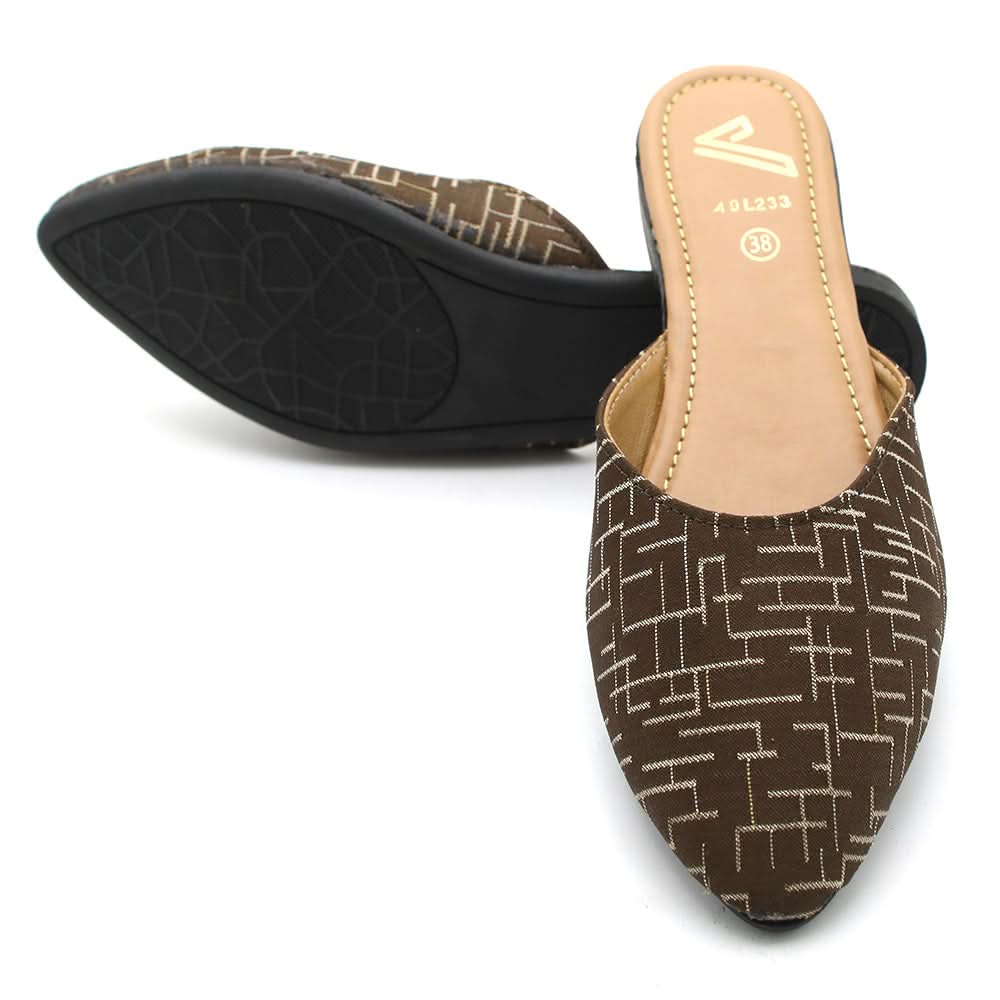 Women's Backless Pump - Brown, Women Backless Pumps, Chase Value, Chase Value