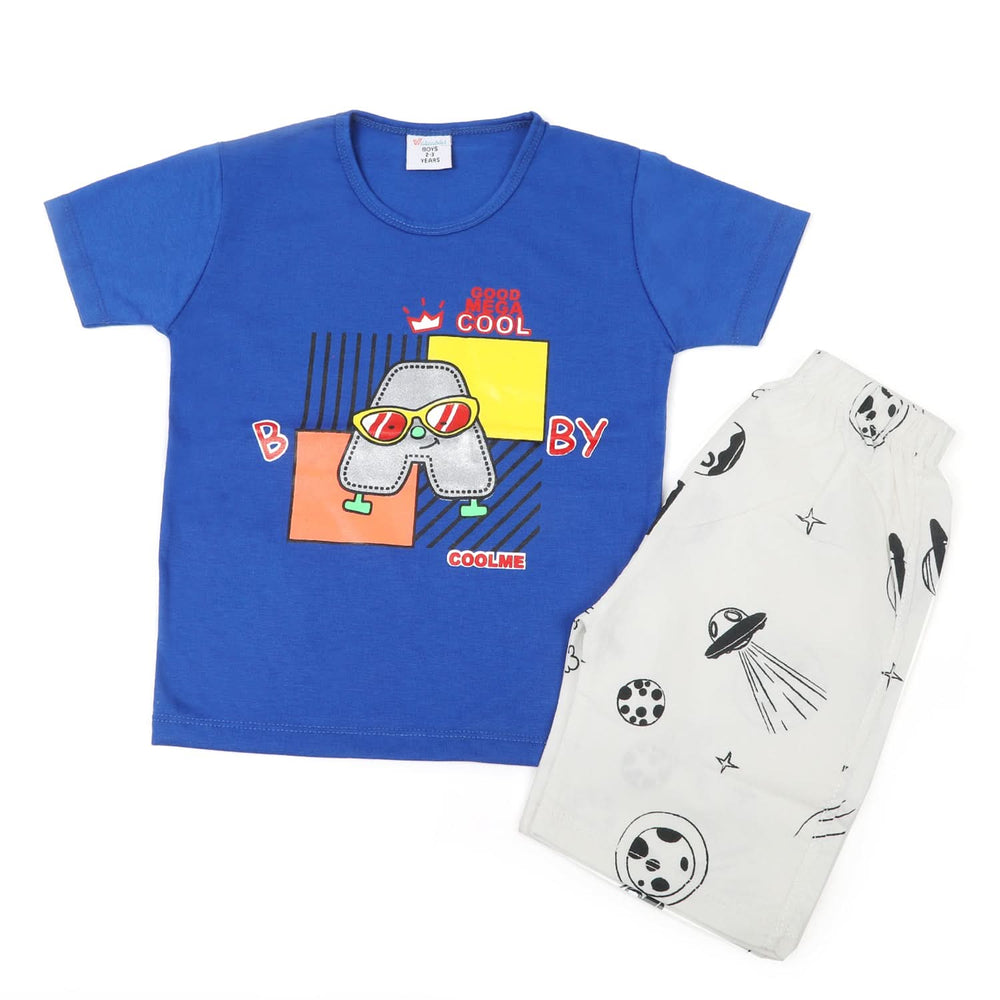Boys Half Sleeves Short Suit - Blue, Boys Sets & Suits, Chase Value, Chase Value