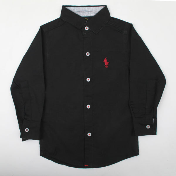 Boys Full Sleeves Shirt - Black