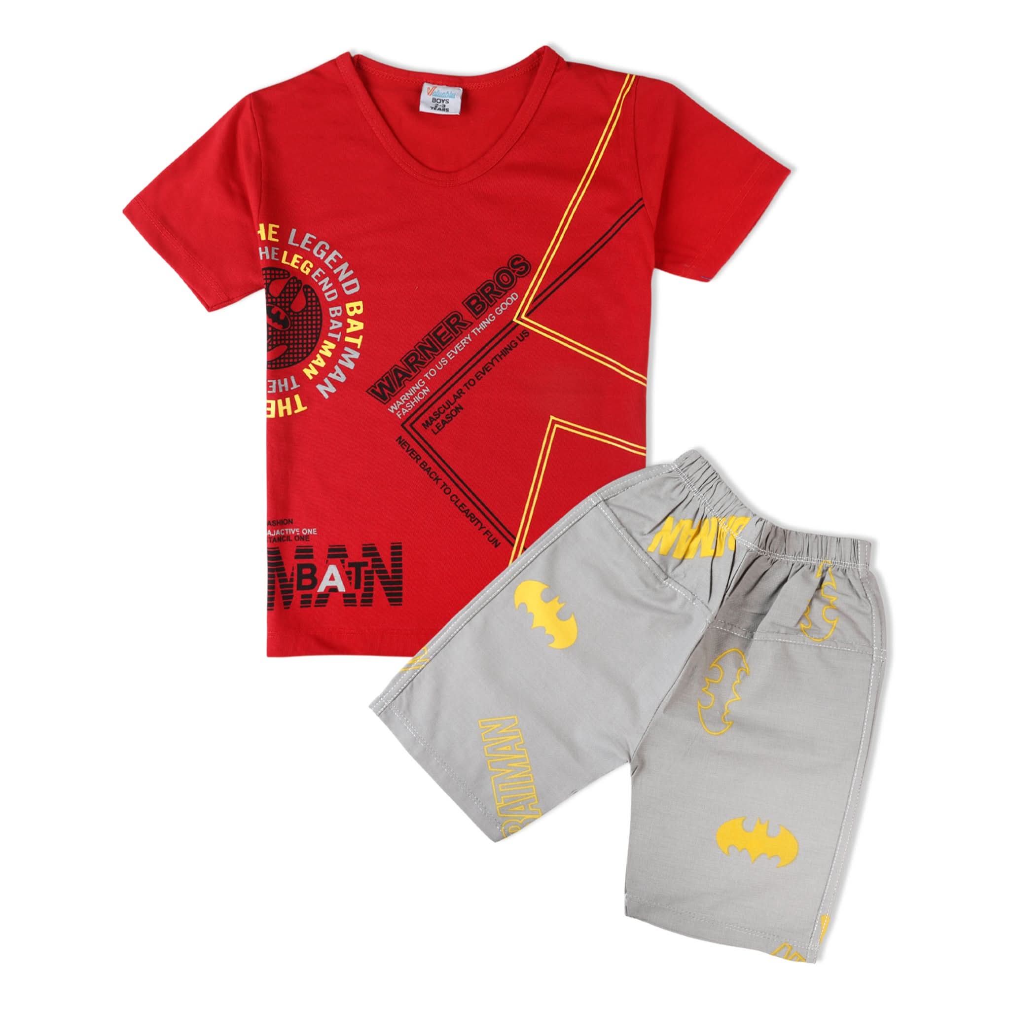 Valuable Boys Half Sleeves Suit - Red, Boys Sets & Suits, Chase Value, Chase Value