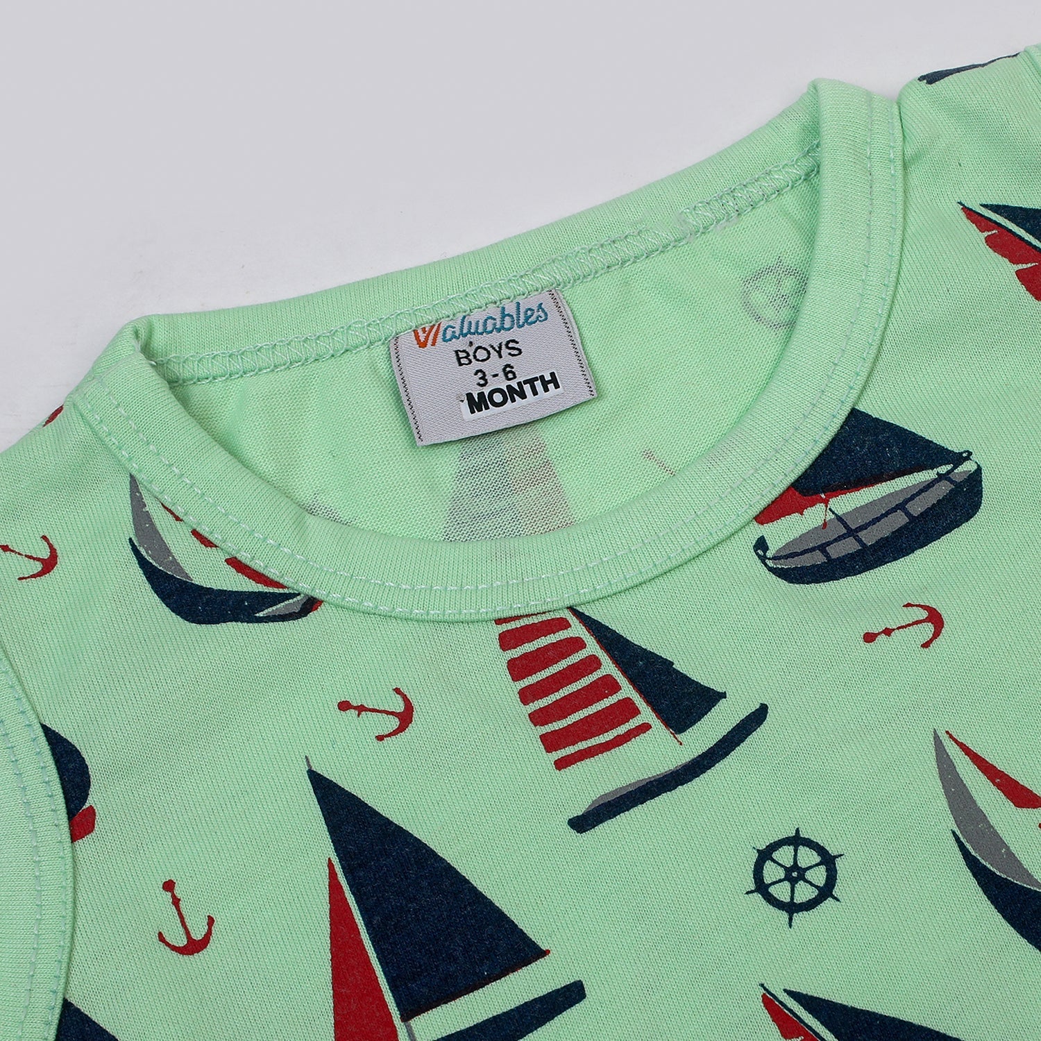 Newborn Boys Sando - Cyan, Newborn Boys Shirts & T-Shirts, Chase Value, Chase Value