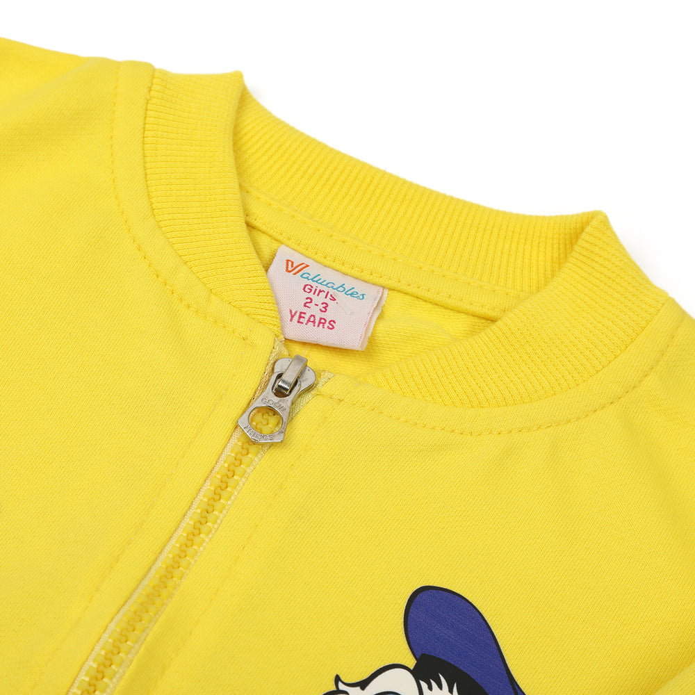 Girls Full Sleeves 3pcs Suit - Yellow, Girls Suits, Chase Value, Chase Value