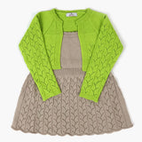 Girls Sweat Frock - Green, Girls Frocks, Chase Value, Chase Value