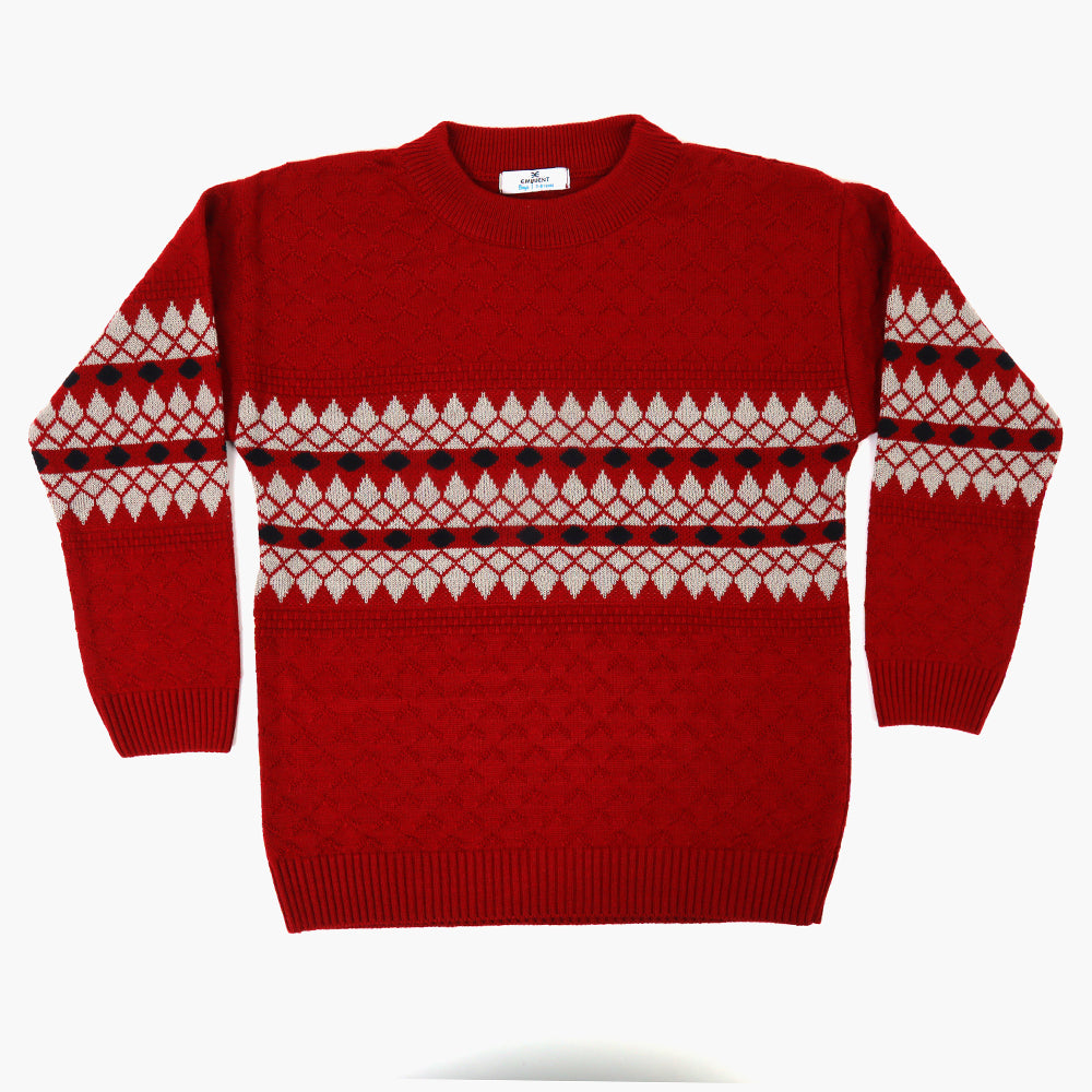 Eminent Boys Crew Neck Sweater - Maroon, Boys Sweaters, Eminent, Chase Value