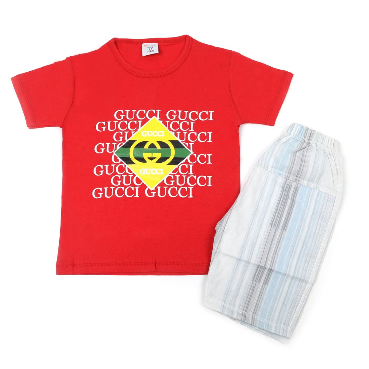 Boys Half Sleeves Short Suit - Red, Boys Sets & Suits, Chase Value, Chase Value