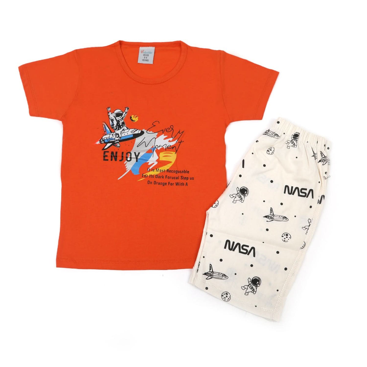 Boys Half Sleeves Short Suit - Orange, Boys Sets & Suits, Chase Value, Chase Value
