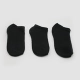 Kids Ankle Socks 3Pcs - Black, Boys Socks, Chase Value, Chase Value