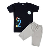 Valuable Boys Half Sleeves Short Suit - Navy Blue, Boys Sets & Suits, Chase Value, Chase Value