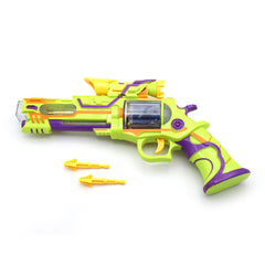 Voice Vibration Shooting Blaster Short Gun Toy - Light Green