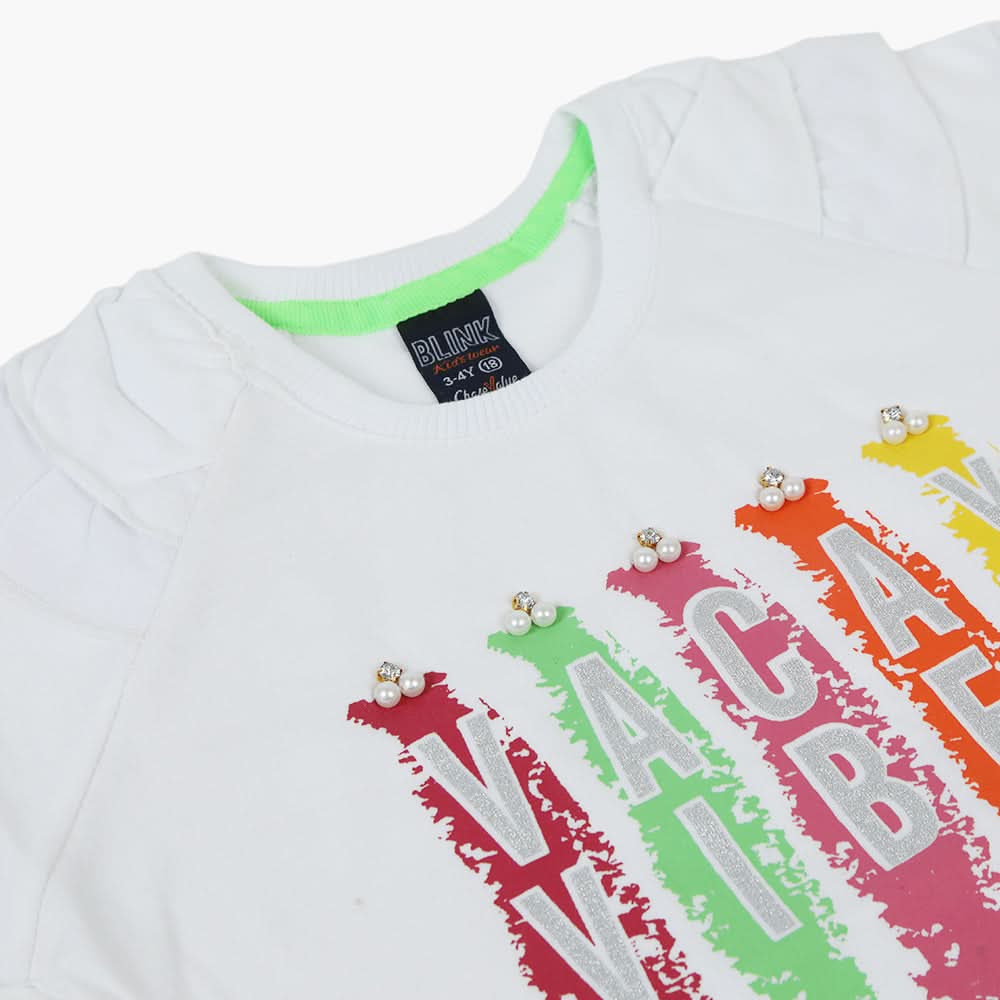 Girls T-Shirt - White, Girls T-Shirts, Chase Value, Chase Value