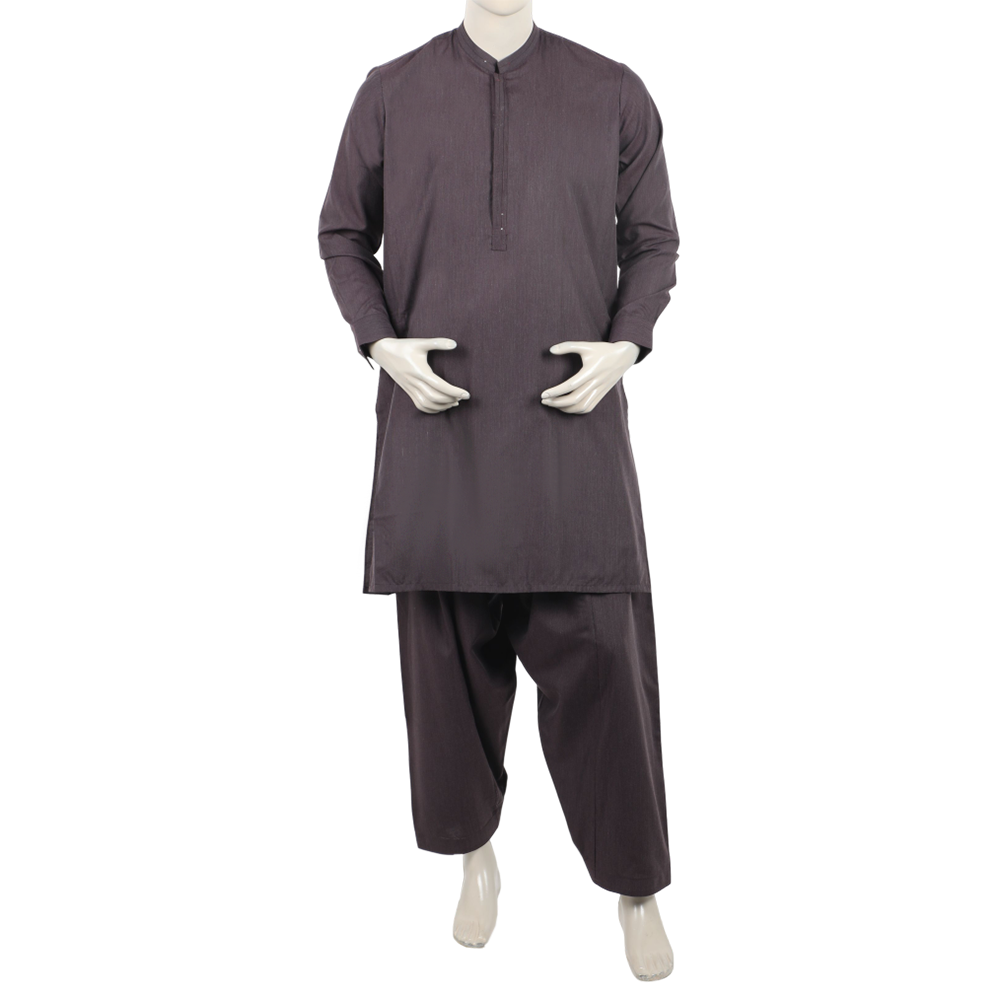 Eminent Men's Trim Fit Shalwar Suit - Dark Brown, Men's Shalwar Kameez, Eminent, Chase Value