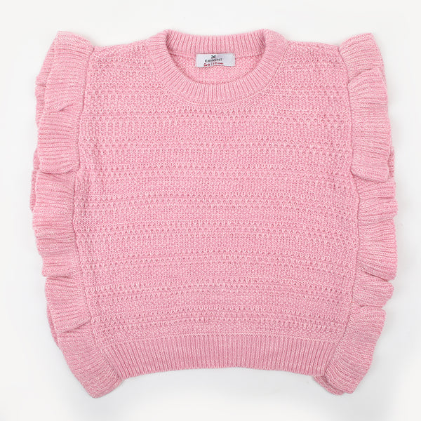 Eminent Girls Full Sleeves Sweater - Tea Pink