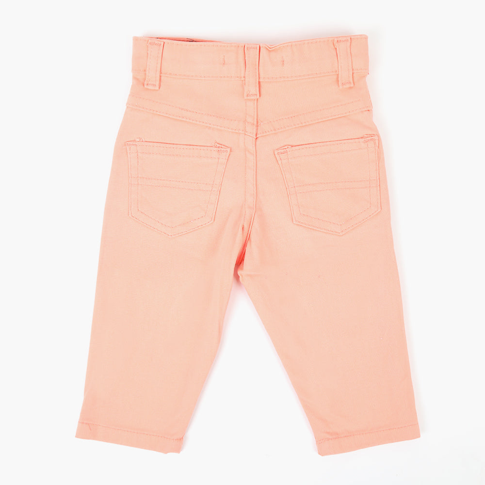 Newborn Girls Cotton Pant - Peach, Newborn Girls Shorts Skirts & Pants, Chase Value, Chase Value