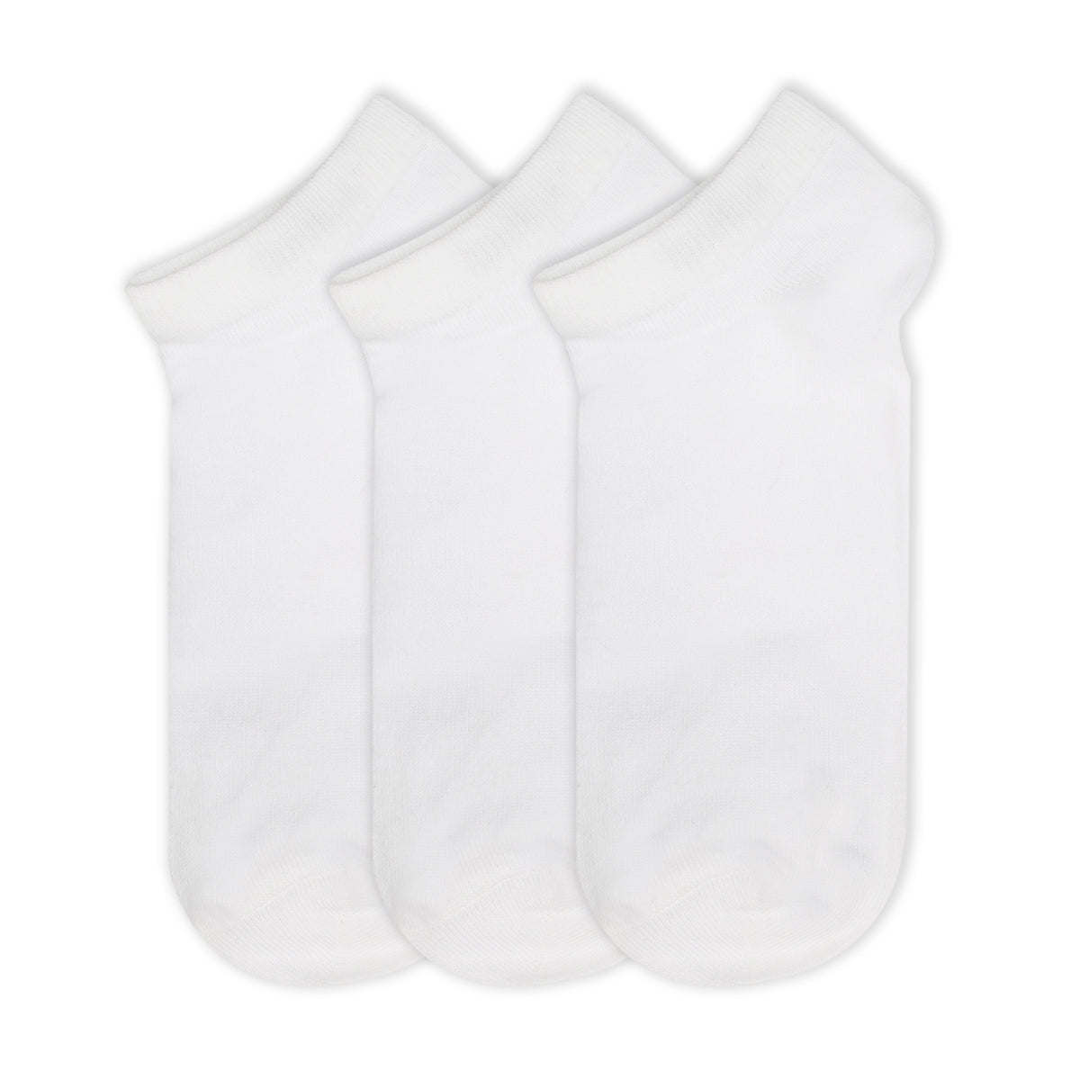Men’s 3Pcs Ankle Socks - White, Men's Socks, Chase Value, Chase Value