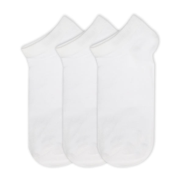 Men’s 3Pcs Ankle Socks - White