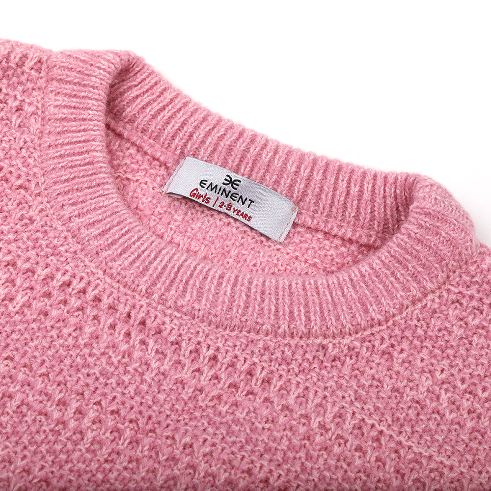 Eminent Girls Full Sleeves Sweater - Tea Pink, Girls Sweaters, Chase Value, Chase Value