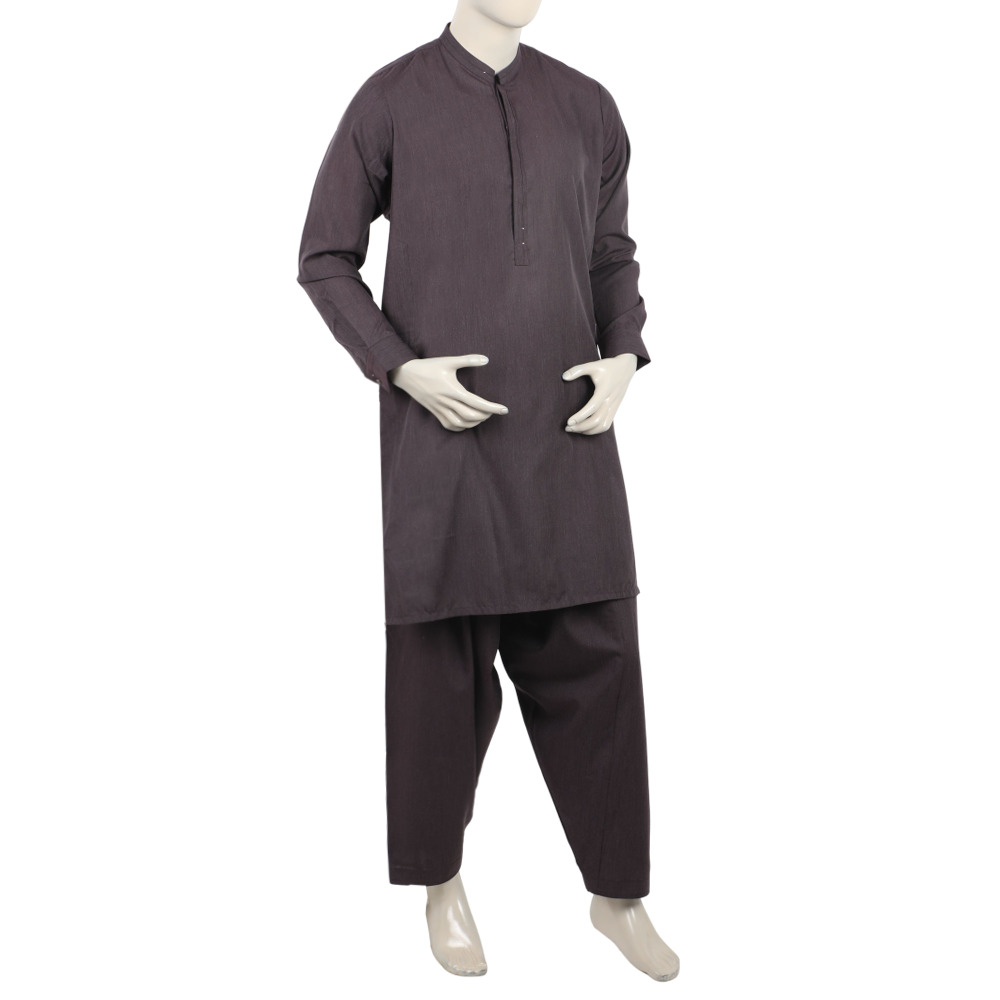 Eminent Men's Trim Fit Shalwar Suit - Dark Brown, Men's Shalwar Kameez, Eminent, Chase Value