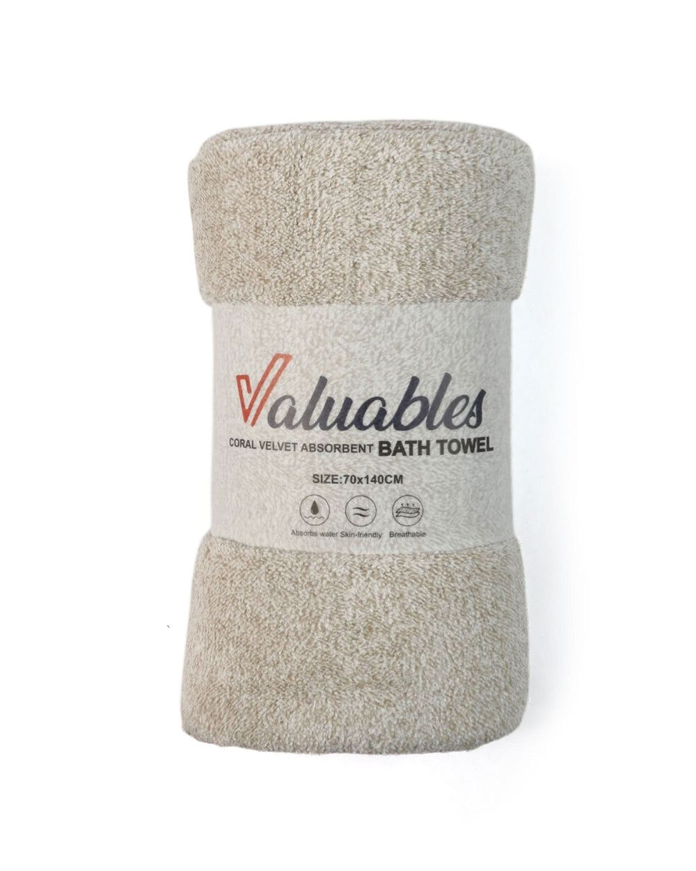 Valuables Coral Fleece Bath Towel- 70×140cm, Bath Towels, Chase Value, Chase Value