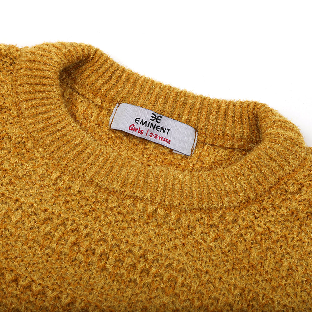 Eminent Girls Full Sleeves Sweater - Mustard, Girls Sweaters, Chase Value, Chase Value