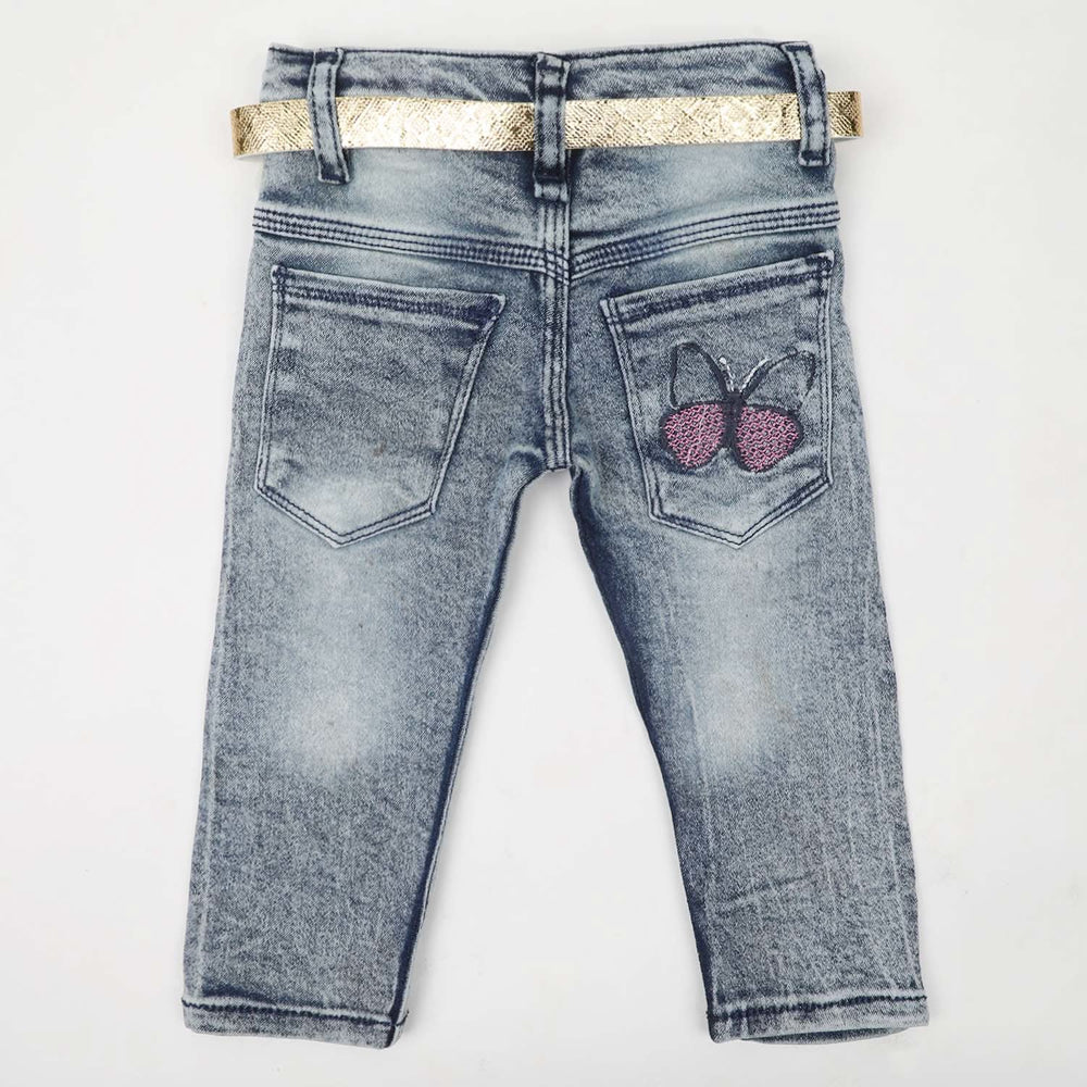 Girls Denim Pant - Blue, Girls Pants & Capri, Chase Value, Chase Value