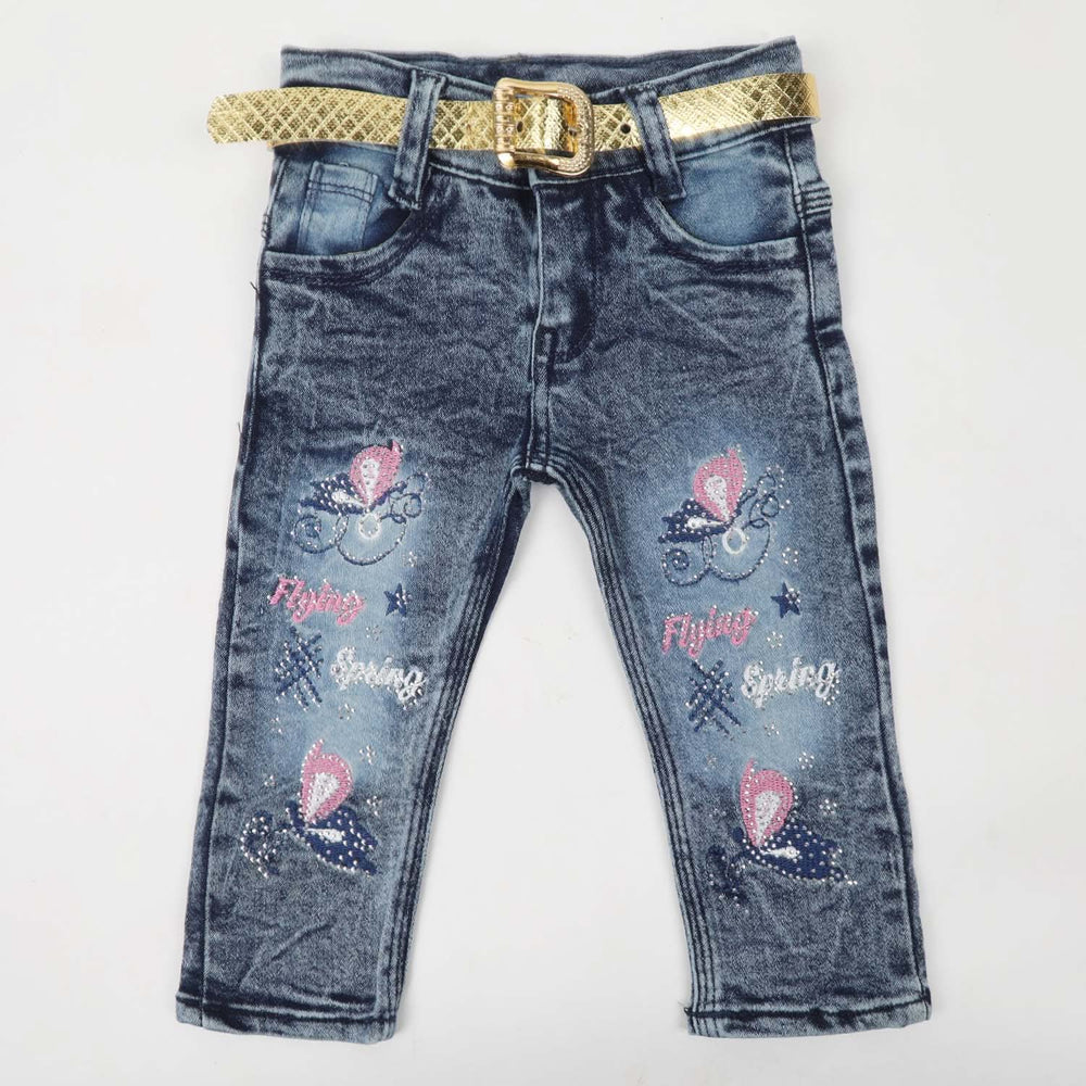 Girls Denim Pant - Blue, Girls Pants & Capri, Chase Value, Chase Value