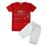 Valuable Boys Half Sleeves Short Suit - Red, Boys Sets & Suits, Chase Value, Chase Value