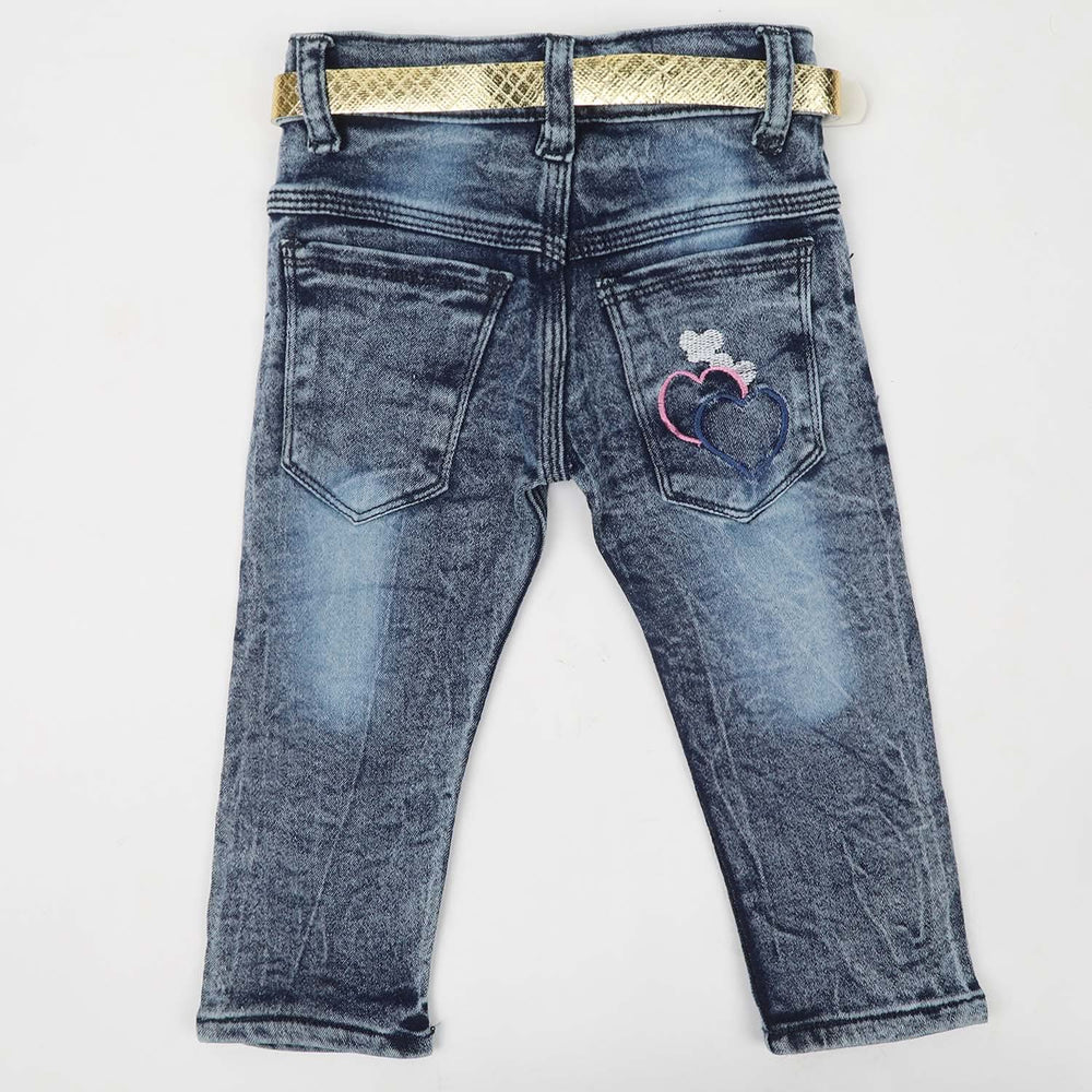 Girls Denim Pant - Blue, Girls Pants & Capri, Chase Value, Chase Value
