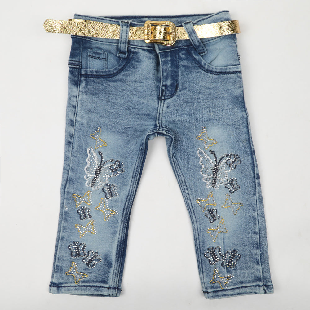 Girls Denim Pant - Blue, Girls Pants & Capri, Chase Value, Chase Value