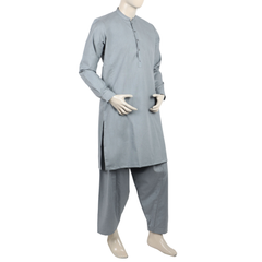 Eminent Men's Trim Fit Shalwar Suit - Denim Blue