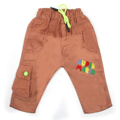 Newborn Boys Cotton Pant - Rust