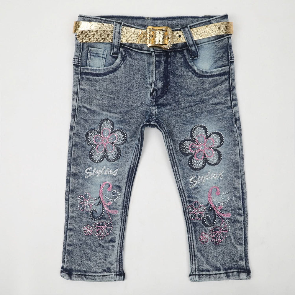 Girls Denim Pant - Blue, Girls Pants & Capri, Chase Value, Chase Value