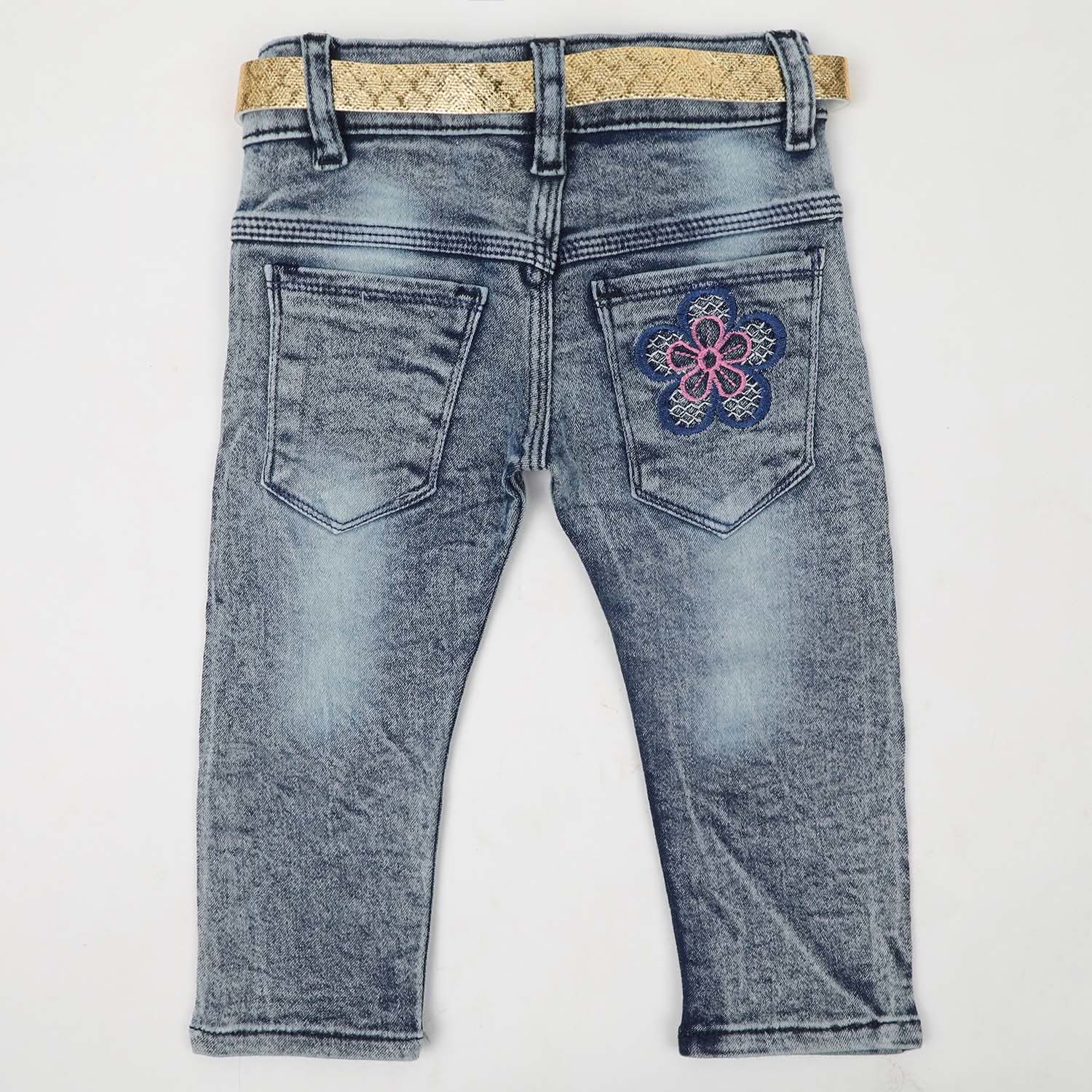 Girls Denim Pant - Blue, Girls Pants & Capri, Chase Value, Chase Value
