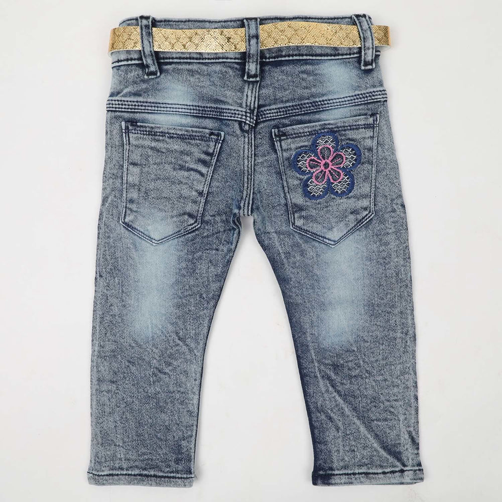 Girls Denim Pant - Blue, Girls Pants & Capri, Chase Value, Chase Value