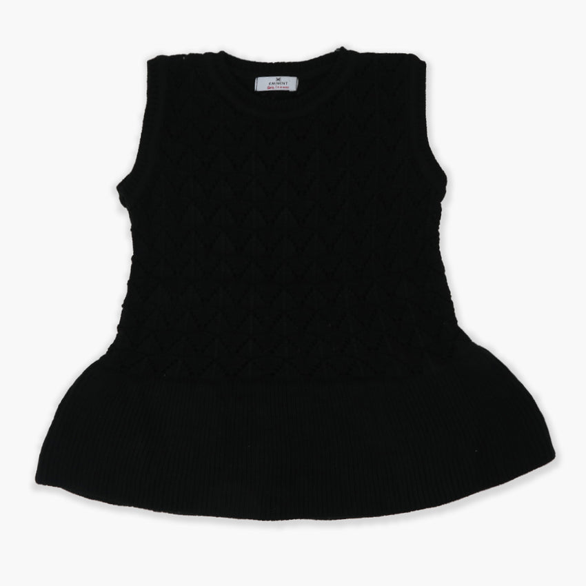 Girls Sweat Frock - Black, Girls Frocks, Chase Value, Chase Value