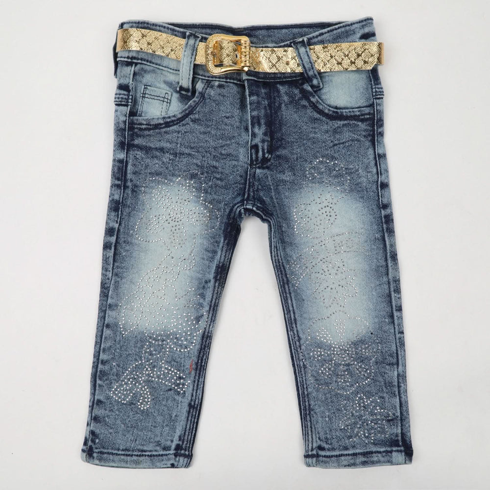 Girls Denim Pant - Blue, Girls Pants & Capri, Chase Value, Chase Value