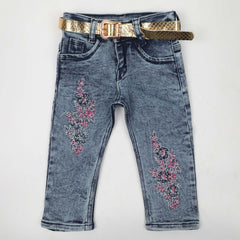 Girls Denim Pant - Blue