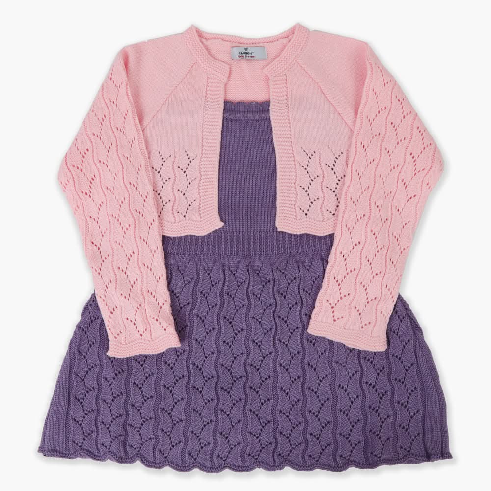 Girls Sweat Frock - Pink, Girls Frocks, Chase Value, Chase Value