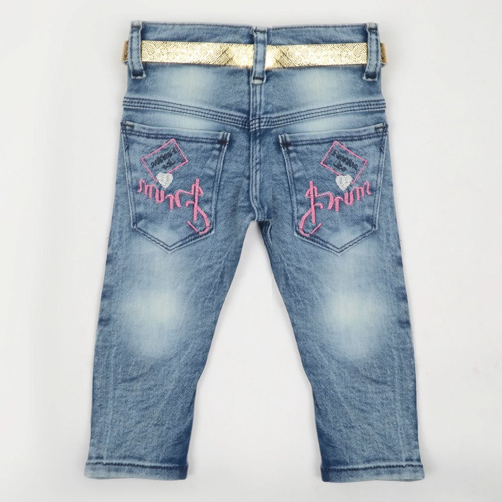 Girls Denim Pant - Blue, Girls Pants & Capri, Chase Value, Chase Value